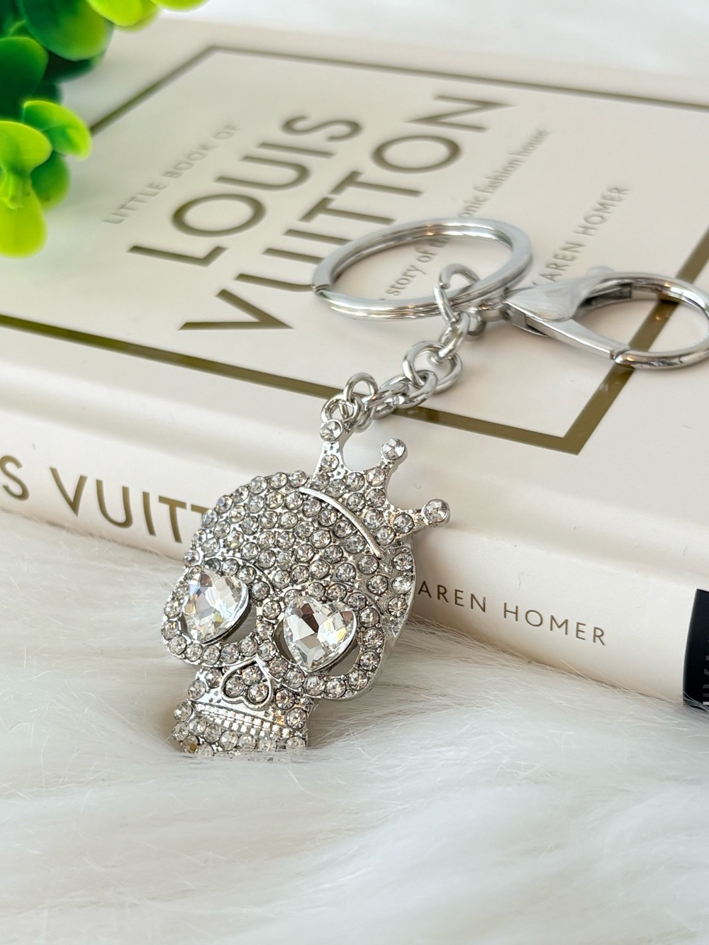 Crystal Crown Skull Keychain/Bag Charm - Crystal Rhinestones